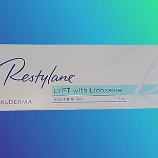 Restylane LYFT with Lidocaine injectable gel packaging