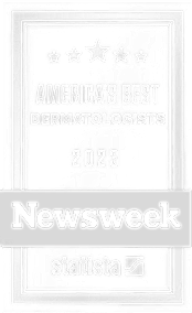 America's Best Dermatologists 2023 award seal.